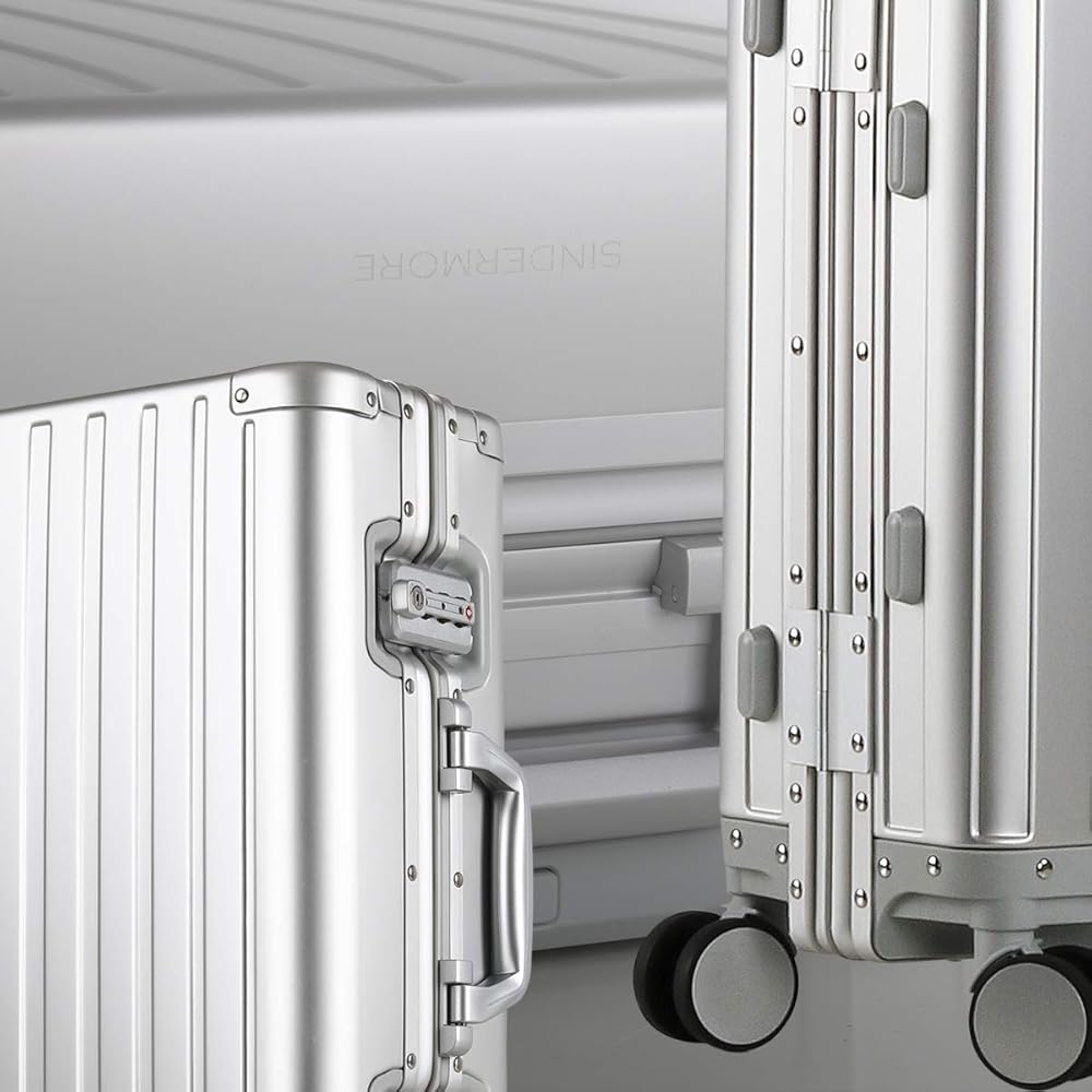 carry silver Amazon.com | Sindermore 20-inch Aluminum Carry-On Suitcase